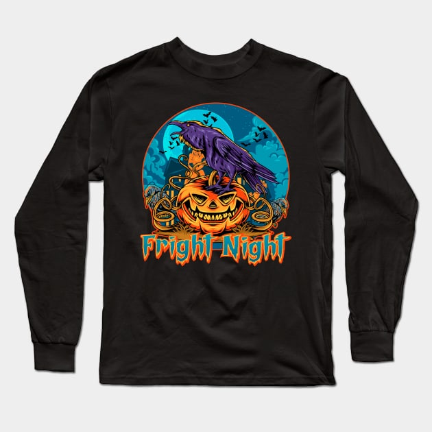 Fright Night Halloween Long Sleeve T-Shirt by Nifty T Shirts